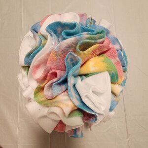 Snuffle Ball for Dogs/Puppies – Pastel Tie Dye & White